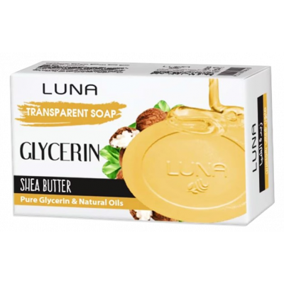 LUNA GLYCERIN TRANSPARENT SOAP WITH SHEA BUTTER & NATURAL OILS 115 GM LUNA GLYCERIN TRANSPARENT SOAP WITH SHEA BUTTER & NATURAL OILS 115 GM